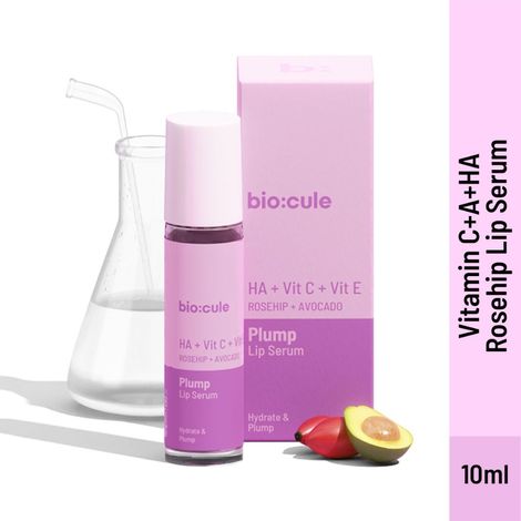 Buy Biocule Vitamin C Rosehip Plump Lip Plumping Serum Roll-On 100% Natural 10Ml-Purplle