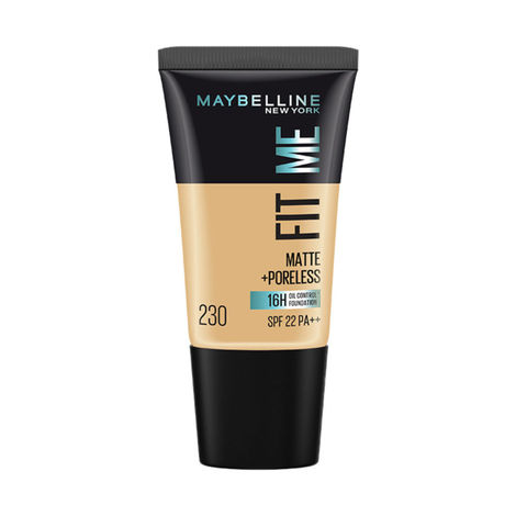 Buy Maybelline New York Fit Me Matte+Poreless Liquid Foundation Tube - Natural Buff 230 (18 ml)-Purplle