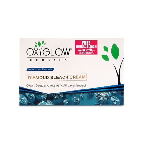 Buy OxyGlow Herbals Diamond Bleach Cream 300 gm, Clear Deep and active multi layer impact-Purplle
