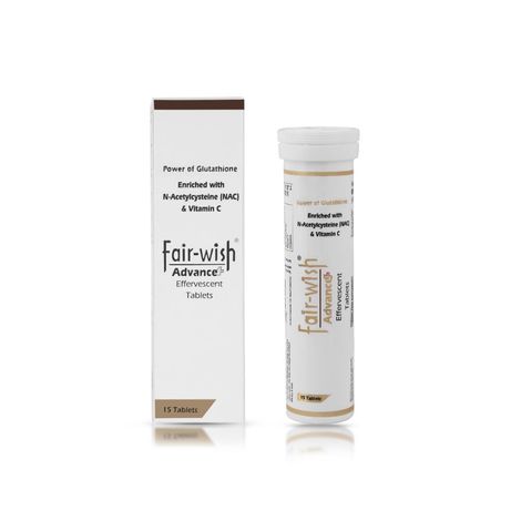 Fair Wish Advance Plus L Glutathione (U.S.P grade), N-Acetylcysteine with  Vitamin C Effervescent Tablet- 2 MONTHS