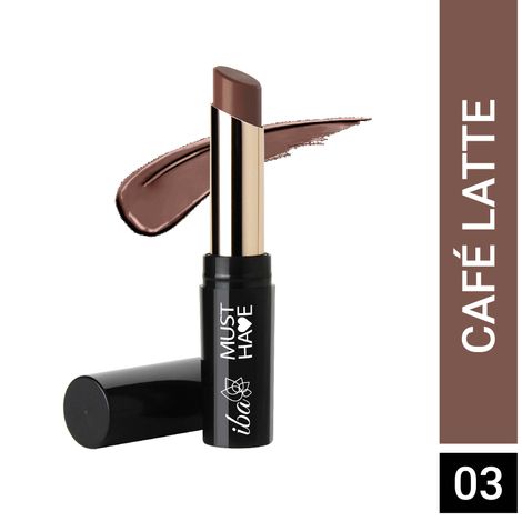 Buy Iba Must Have Transfer Proof Ultra Matte Lipstick Shade 03 Cafe Latte, 3.2g | Enriched with Vitamin E and Cocoa Butter | Highly Pigmented and Long Lasting Matte Finish | Waterproof | 100% Vegan-Purplle