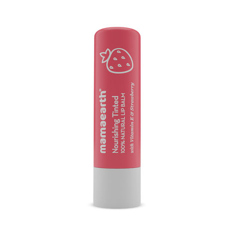 Buy Mamaearth Nourishing Tinted 100% Natural Lip Balm with Vitamin E and Strawberry for Dry & Chapped Lips - 4 gm-Purplle