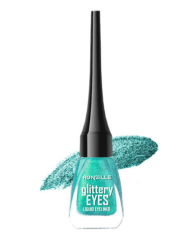 Buy Ronzille shimmer Metallic Glitter Eyeliner Green (6 ml)-Purplle