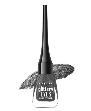 Buy Ronzille shimmer Metallic Glitter Eyeliner Glitter Black-Purplle