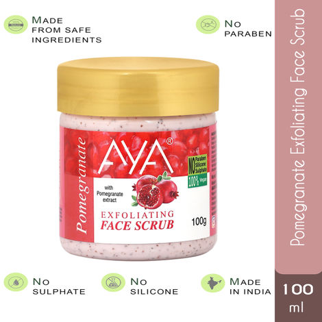 Buy AYA Pomegranate Exfoliating Face Scrub, 100 ml | No Paraben, No Silicone, No Sulphate |-Purplle