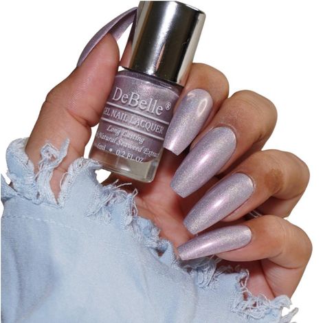 Buy DeBelle Gel Nail Lacquer Awesome Andrea (Metallic Light Purple) - (6 ml)-Purplle