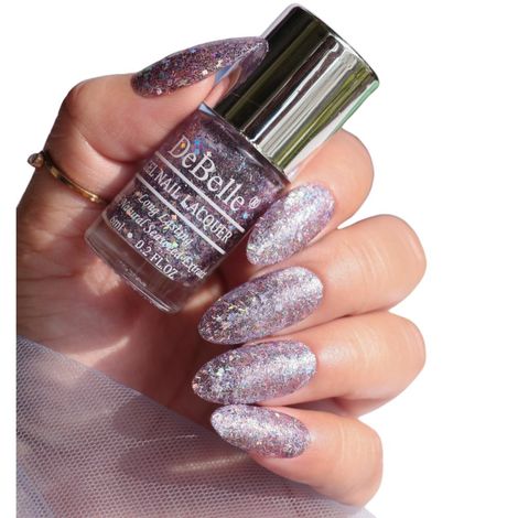 Buy DeBelle Gel Nail Lacquer Tatiana Tassles (Clear Light Purple with Chunky Glitter ) - (6 ml)-Purplle