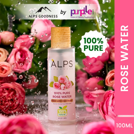 Buy Alps Goodness 100 % Pure Rose Water (100ml) | Rose water for face | Made from Chaitri Rose | Gulab Jal | Natural skin toner | Premium Rose Water-Purplle