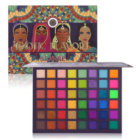 Buy UCANBE 48 Colors Exotic Flavors Eyeshadow Palette (STUB069) 72g-Purplle