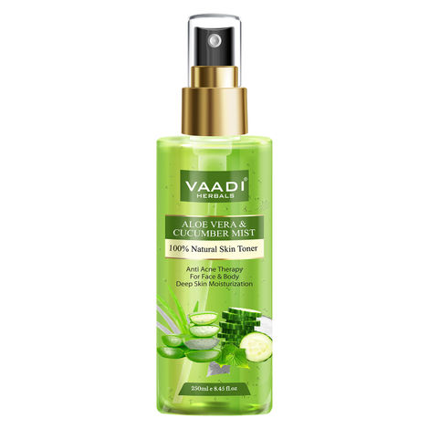 Buy Vaadi Herbals Aloe Vera & Cucumber Mist - 100% Natural Skin Toner (250 ml)-Purplle