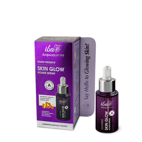 Buy Iba Advanced Activs Youth Preserve Skin Glow Power Serum, 30 Ml l With 15% Vitamin C Extracts l Quick Absorbing l Dermatologically Tested-Purplle