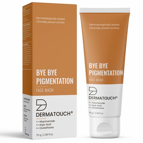 Buy DERMATOUCH Bye Bye Pigmentation Face Wash || Pigmentation Face Wash for Women/Men with Niacinamide, Kojic Acid, & Glutathione a€“ 70G-Purplle