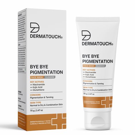 Buy DERMATOUCH Bye Bye Pigmentation Face Wash ||&nbsp;Pigmentation Face Wash&nbsp;for Women/Men with Niacinamide, Kojic Acid, & Glutathione a€“ 70G-Purplle