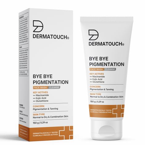 Buy DERMATOUCH Bye Bye Pigmentation Face Wash ||&nbsp;Pigmentation Face Wash for Women/Men with Niacinamide, Kojic Acid, & Glutathione a€“ 150 gm-Purplle