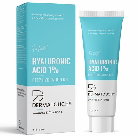 Buy DERMATOUCH Deep Hydration Gel | Reduces Wrinkles & Fine Lines with Hyaluronic Acid 1% - 30G-Purplle