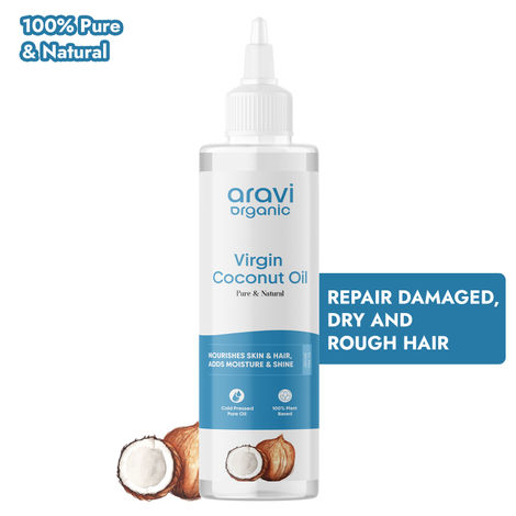 Buy Aravi Organic 100% Pure Cold Pressed Virgin Coconut Oil - For Healthy Hair and Skin - 200 ml-Purplle