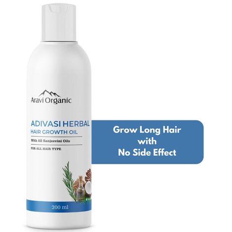 Buy Aravi Organic Adivasi Herbal Oil - For Quick Hair Growth & Control Hair Fall - For Women and Men - 200 ml-Purplle
