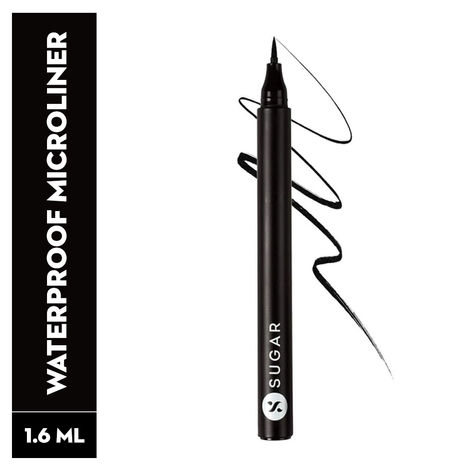 Buy SUGAR Cosmetics - Wingman - Waterproof Microliner - 01 I'll Be Black (Jet Black Eyeliner) - Micro Precision Tip, Smudge Proof, Waterproof, Transferproof, Lasts Up to 12 Hours-Purplle