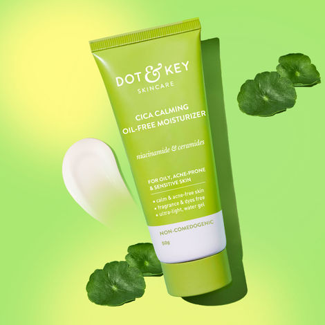 Buy Dot & Key CICA Niacinamide Oil-Free Moisturizer with Ceramides & Oatmeal | Suitable for Oily, Acne & Sensitive Skin | 50 gm-Purplle