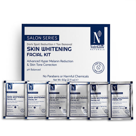 Buy NutriGlow NATURAL'S Advanced Pro Formula Skin Whitening Facial Kit For Skin Tone Correction, 60 gm-Purplle
