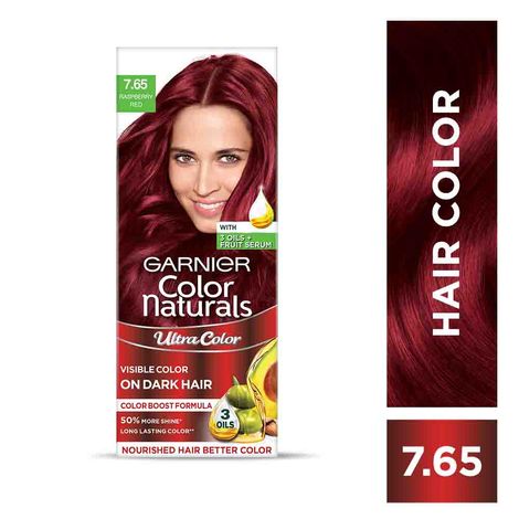 Buy Garnier Color Naturals Creme Ultra Color,A 7.65A Raspberry Red, (55 ml + 50 g)-Purplle