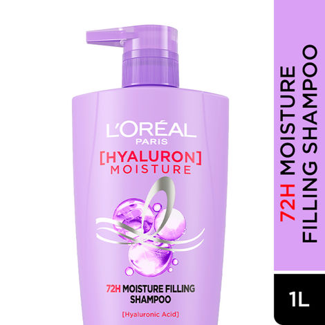Buy L'Oreal Paris Hyaluron Moisture 72H Moisture Filling Shampoo | With Hyaluronic Acid | For Dry & Dehydrated Hair | Adds Shine & Bounce 1L-Purplle