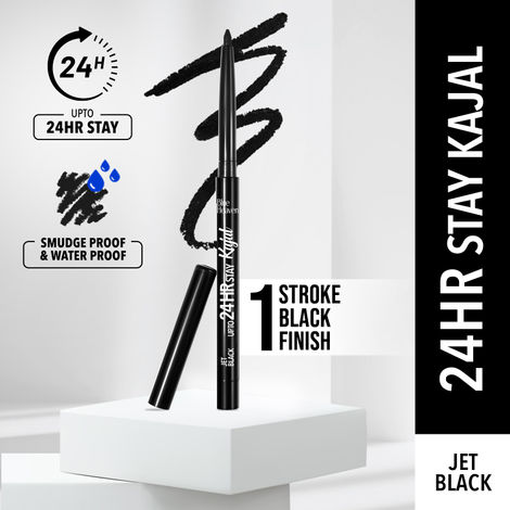Buy Blue Heaven 24HR Jet Black Stay Kajal Black (0.30 gm)-Purplle
