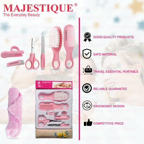 Majestique Portable Baby Safety Care Set with Hair Brush Comb Nail