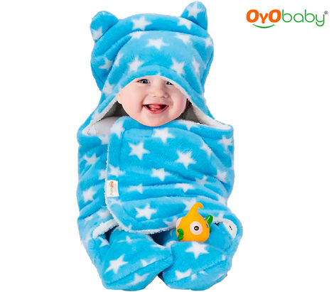 Ashley Furman huiswerk huiswerk maken OYO BABY Star Blue 3 in 1 Baby Blanket Wrapper cum Sleeping Bag / Baby  Blanket / Blanket For Baby / Blanket / 68 cm x 72 cm (0-9 Month)