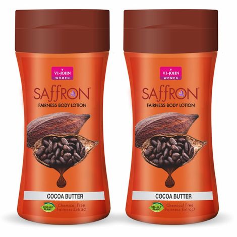 Buy VI - JOHN Women Cocoa Butter Skin -Ageing Non greasy Chemical Free Fairness Extract Saffron Fairness Body Lotion Enriched with Vitamin E, moisturizes skin upto 48 hour(pack of 2,250 Ml Each)-Purplle
