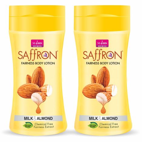 Buy VI - JOHN Women Milk Almond Skin -Ageing Non greasy Chemical Free Fairness Extract Saffron Fairness Body Lotion Enriched with Vitamin E, moisturizes skin upto 48 hour(pack of 2,250 Ml each)-Purplle
