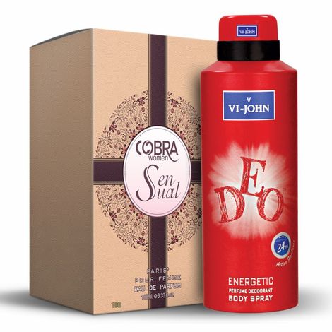 Buy VI - JOHN Irresistible Scent Fresh & Soothing Good Fragrance perfume Sensual 100ml & Energetic Deo 175ml-Purplle