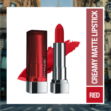 Buy Maybelline New York Color Sensational Creamy Matte Lipstick, 640 Red Liberation (3.9 g)-Purplle