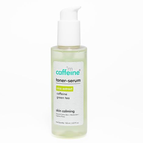 Buy mCaffeine Cica Toner-Serum with Green Tea for Skin Calming | Soothes Redness & Irritated Skin, Moisturizes & Tightens Pores | Non-sticky - 150ml-Purplle