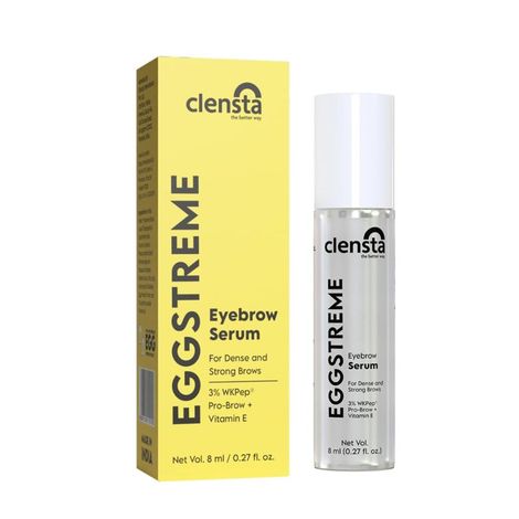Buy Clensta Eggstreme Eyebrow Serum| 8 ml| With Egg Protein, Vitamin E, and Almond Oil| For Healthy Eyebrows| Naturally Thicker and Fuller Eyebrows| For All Men & Women-Purplle