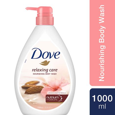 Buy Dove Relaxing Almond Cream Body Wash with Hibiscus for Smooth Skin, Soft & Sweet Scent 1L-Purplle