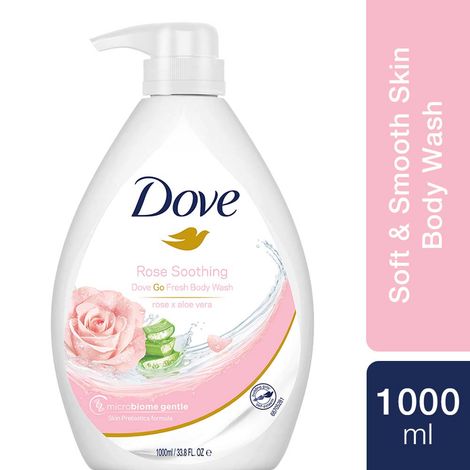 Buy Dove International Soothing Rose & Aloe Vera Body Wash for Replenished Skin, Refreshing Scent 1L - 1000 ml-Purplle