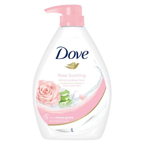 Buy Dove International Soothing Rose & Aloe Vera Body Wash for Replenished Skin, Refreshing Scent 1L - 1000 ml-Purplle