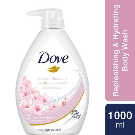 Buy Dove Refreshing Sakura Blossom Body Wash with Himalaya Pink Salt for Replenished Skin, 1 L-Purplle