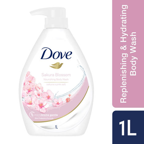 Buy Dove Refreshing Sakura Blossom Body Wash with Himalaya Pink Salt for Replenished Skin, 1 L-Purplle