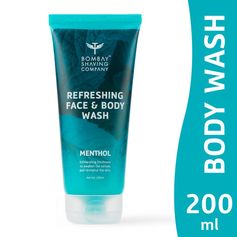 Buy Bombay Shaving Company Refreshing Face & Body Wash with long lasting fresh burst of coolness with Menthol - 200 ml-Purplle
