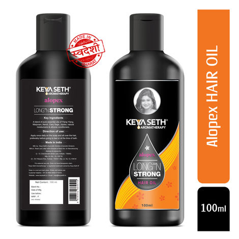 Buy Keya Seth Aromatherapy, Alopex Long N Strong Hair Oil 100 ml-Purplle