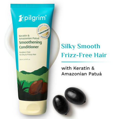 Buy Pilgrim Patua & Keratin Hair Smoothing Conditioner For Dry & Frizzy Hair (Silicone Free) | Hair Conditioner With Sacha Inchi For Smooth & Silky Hair For Women & Men (200 ml)-Purplle