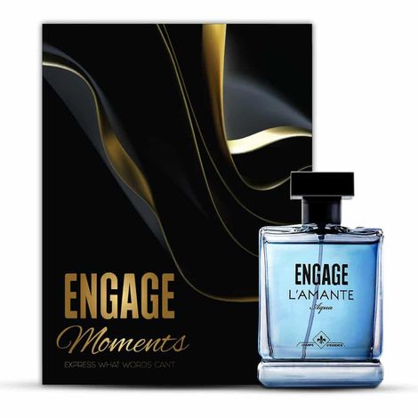 Buy Engage Moments Luxury Perfume Gift Box for Men - L'amante Aqua EDT Fragrance Scent, 100ml-Purplle