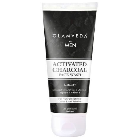 Buy Glamveda Men Activated Charcoal Detox Face Wash (100 ml)-Purplle