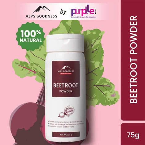 Buy Alps Goodness Powder - Beetroot (75 g)| 100% Natural Powder | No Chemicals, No Preservatives, No Pesticides | Can be used for Hair Mask and Face Mask |Beetroot Face Pack-Purplle