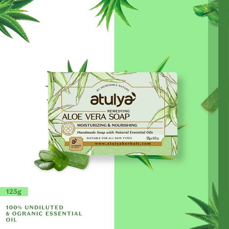Buy Atulya Aloe Vera Soap 75 gm-Purplle