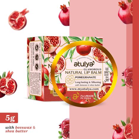 Buy Atulya Pomegranate Natural Lip Balm 5 gm-Purplle