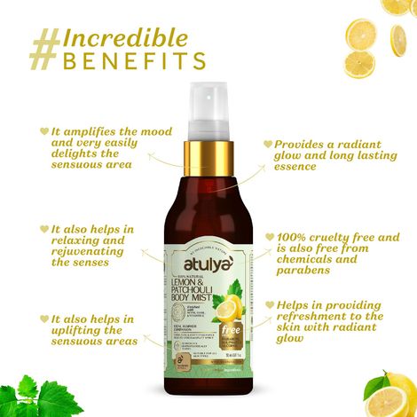 Atulya Lemon & Patchauli Body Mist
