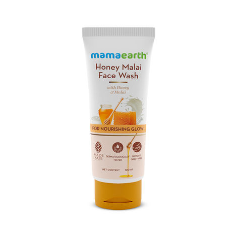 Buy Mamaearth Honey Malai Face Wash with Honey & Malai For Nourishing Glow (100 ml)-Purplle